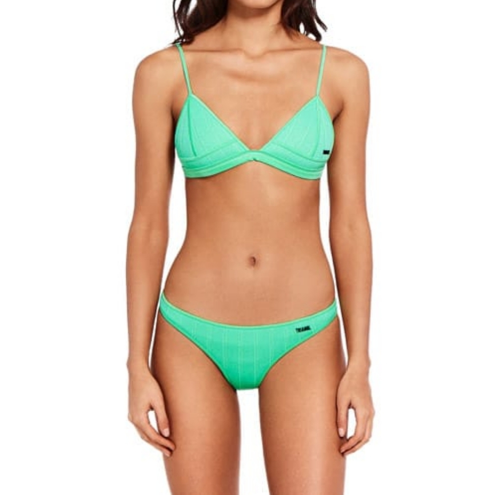 Triangl Star Studded Triangle Swimsuit Bikini Top Mint Green Size XS